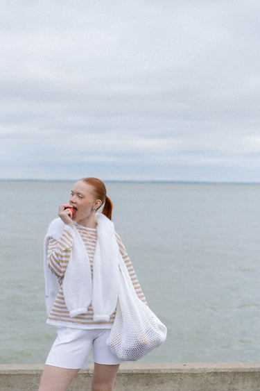 Mare 100% Linen Summer Bag White