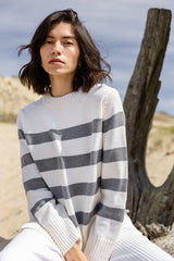 Marina Striped 100% Merino Jumper Grey *New in*