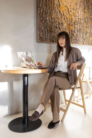 Bene 100% Merino Cardigan Taupe