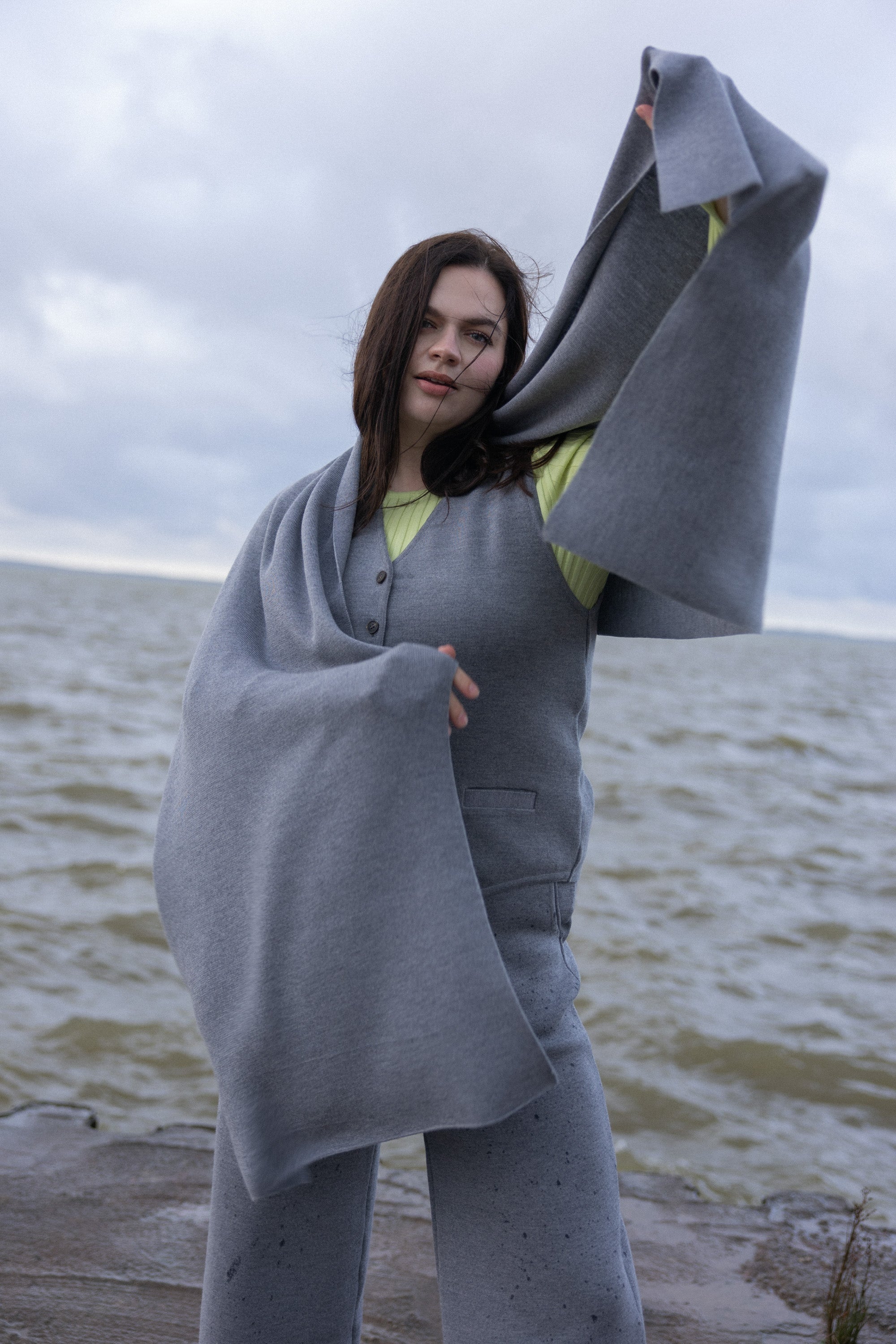 VERO MODA muts VMGILA grijsgroen VERO MODA muts VMGILA grijsgroen