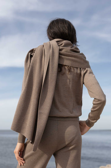 Via 100% Merino Scarf Taupe
