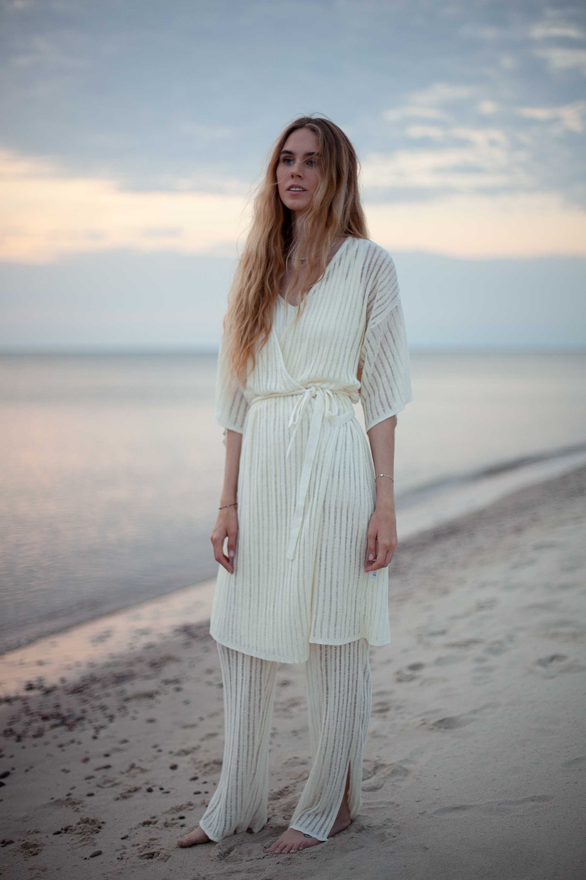 Sole 100% Linen Beach Pants White