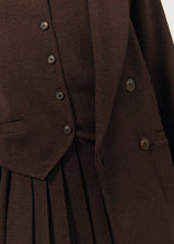 Galante Knitted 100% Merino Waistcoat Chocolate *Limited Edition*