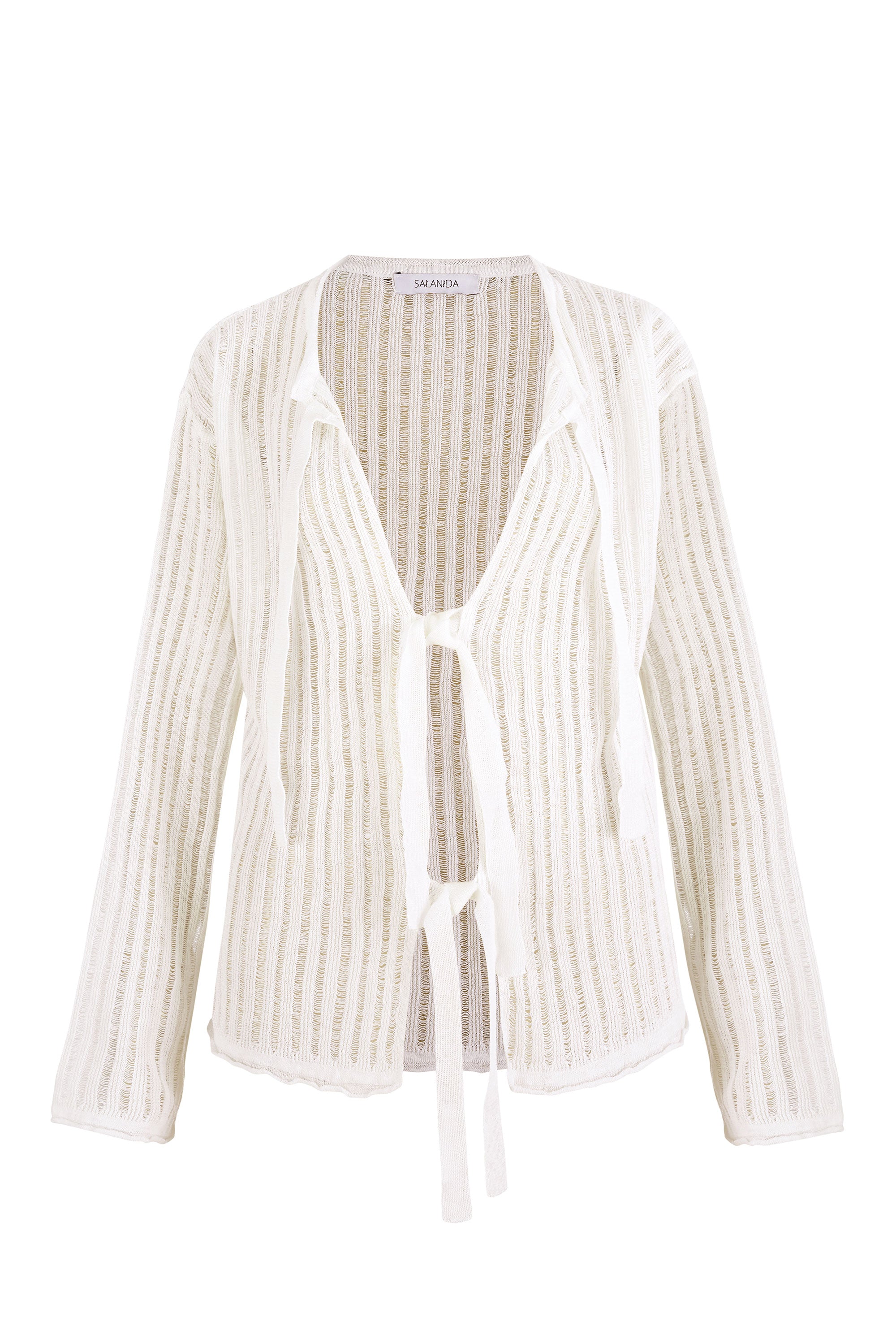 Sole 100% Linen Cardigan White