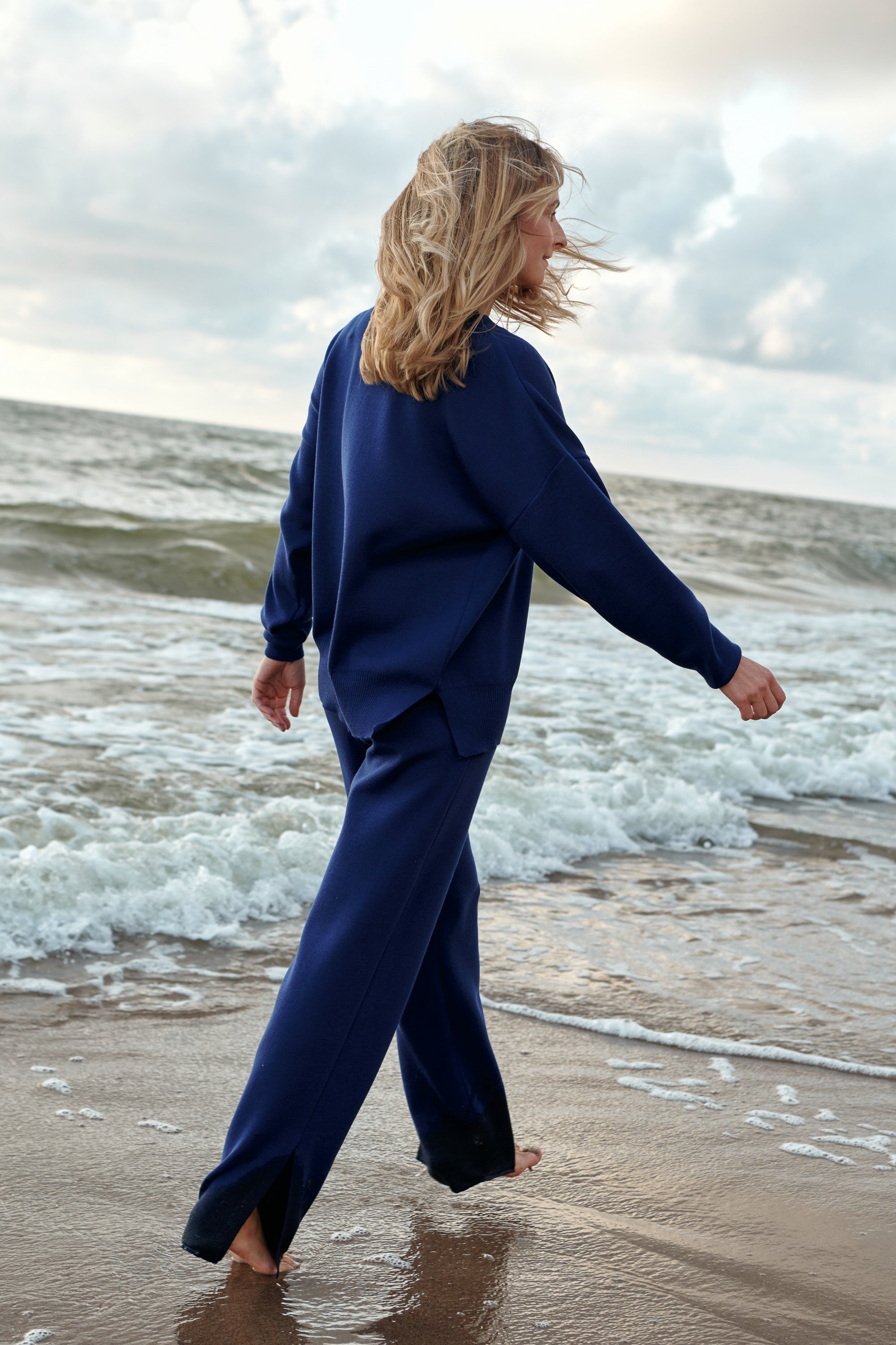 Ora & Rotondo 100% Merino Co-ord in Navy *LIMITED EDITION*