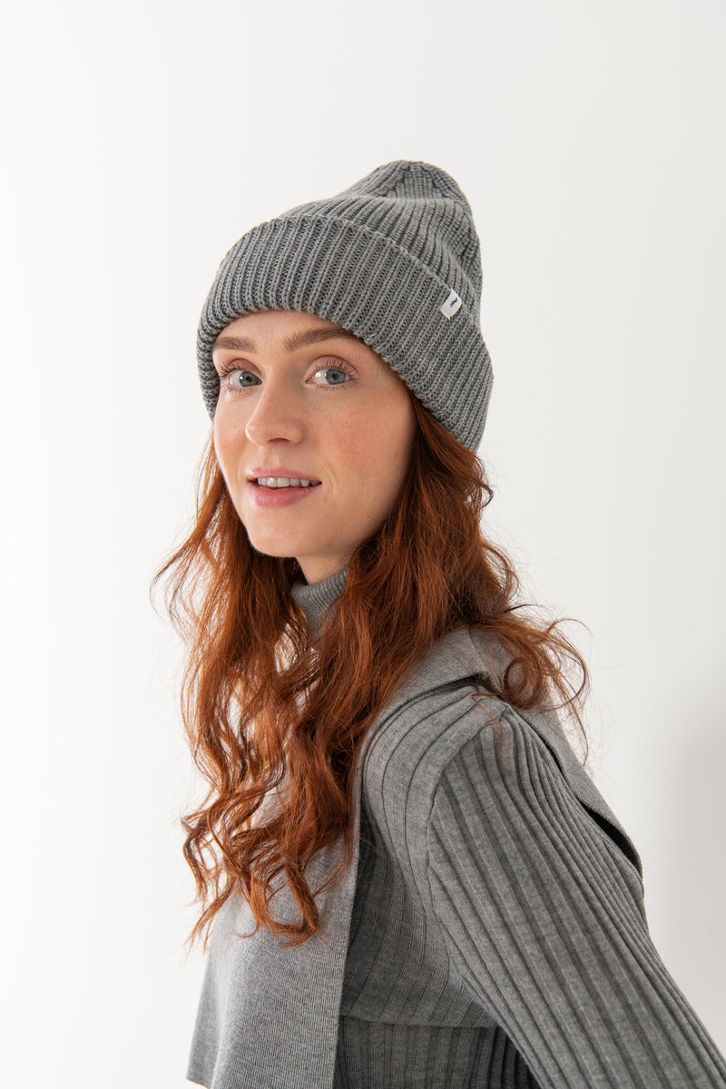 Rotondo 100% merino vilnos kepurė Pilka