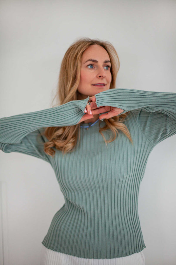 Brera 100% Merino Long-sleeve Top Mint *LIMITED EDITION*