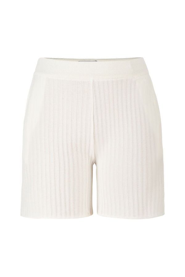 Terra Ribbed Shorts White