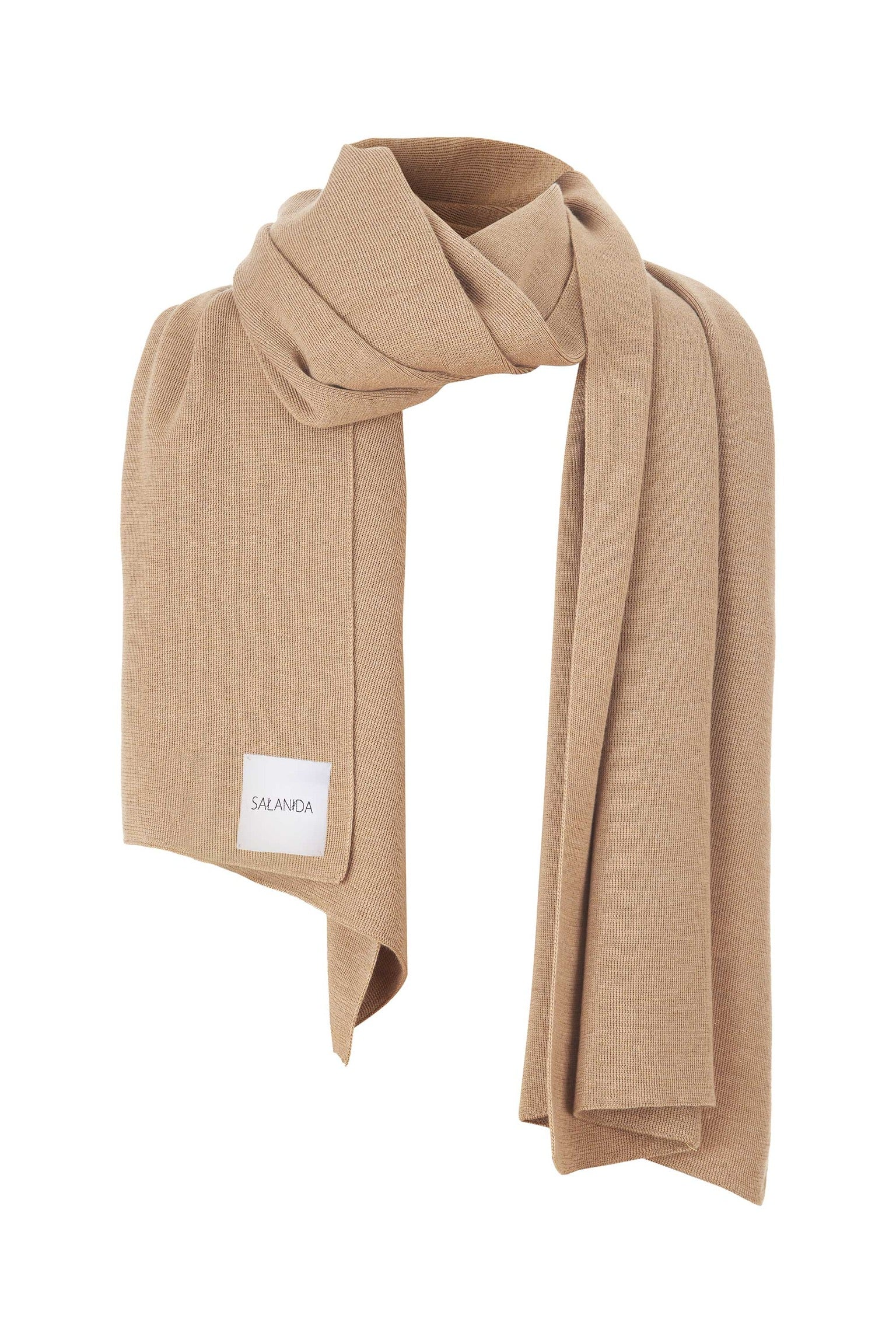 Via 100% Merino Scarf Beige