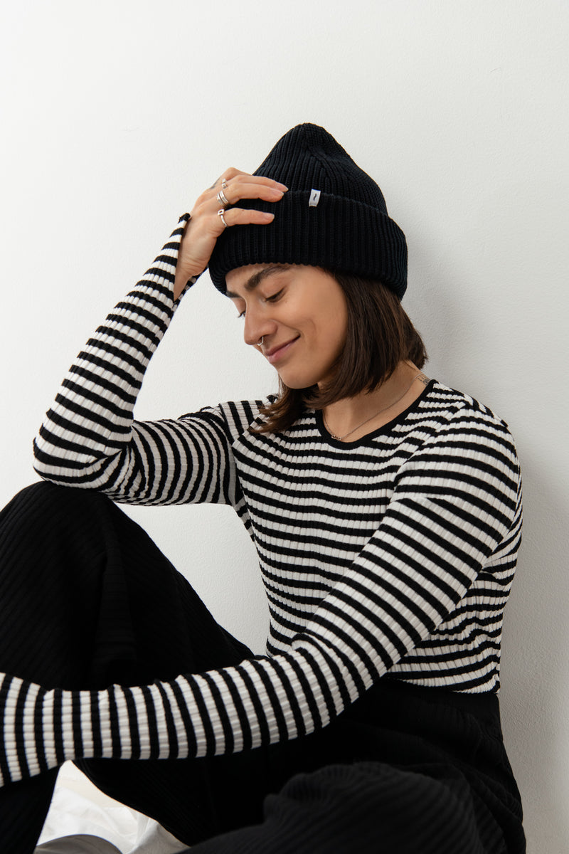 Rotondo 100% Merino Hat Black